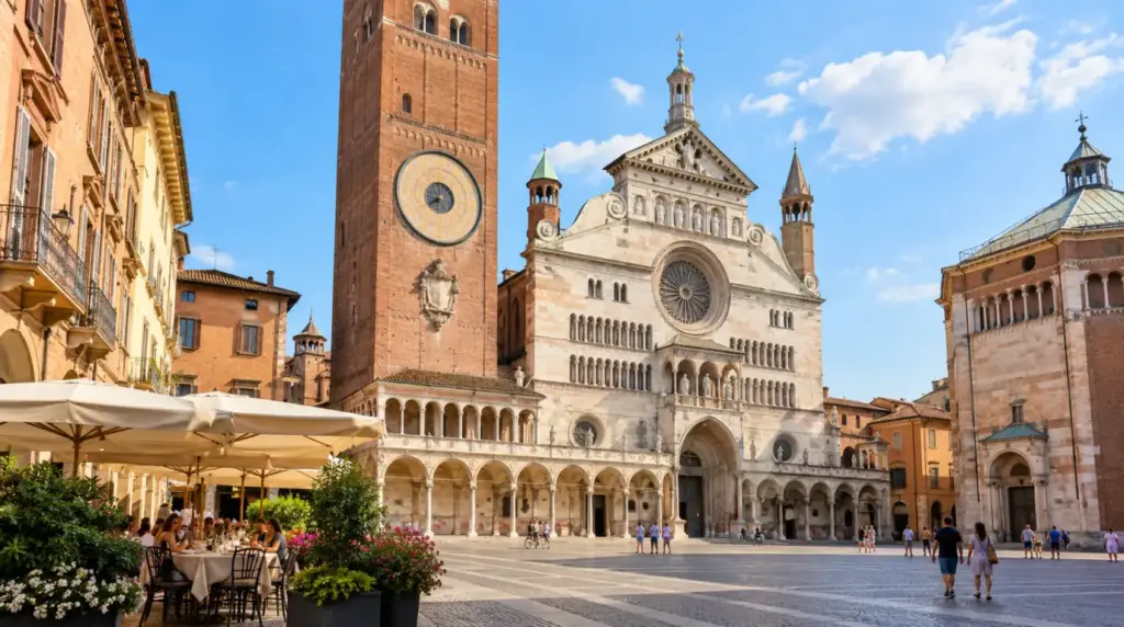 Cremona Catedral de Cremona e Torrazzo no centro da cidade