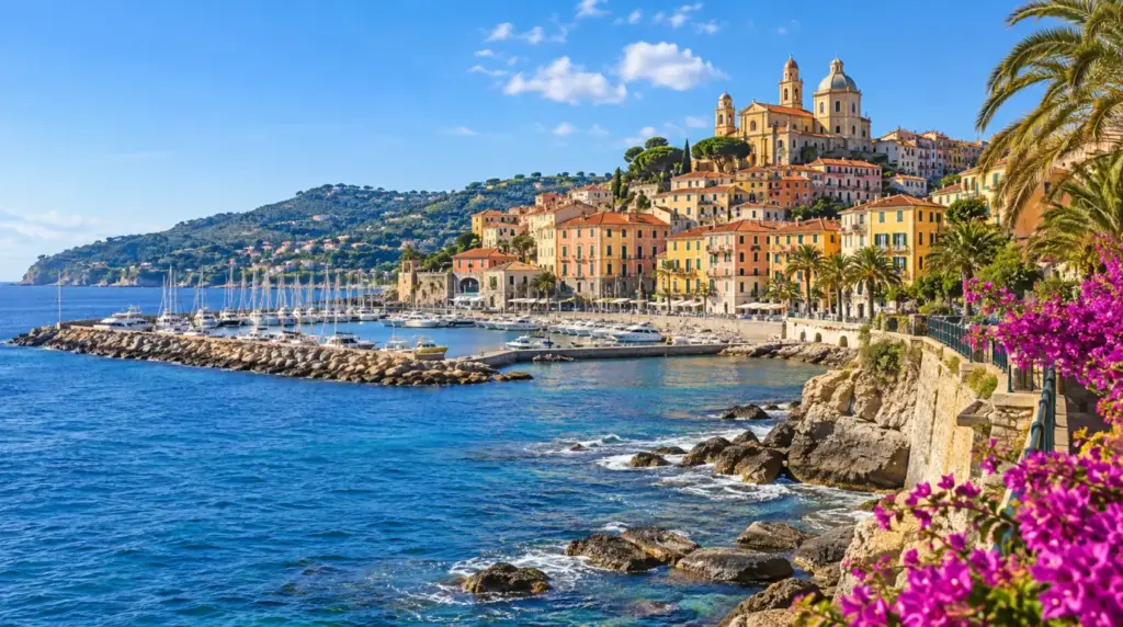 Sunny coastal view of Imperia