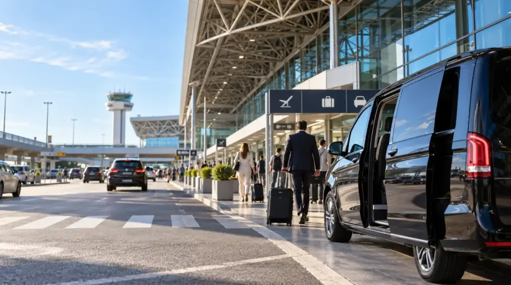 Malpensa Airport Milan Malpensa Airport terminal and transfer vehicle