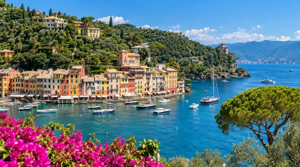 Portofino Sunny coastal view of Portofino