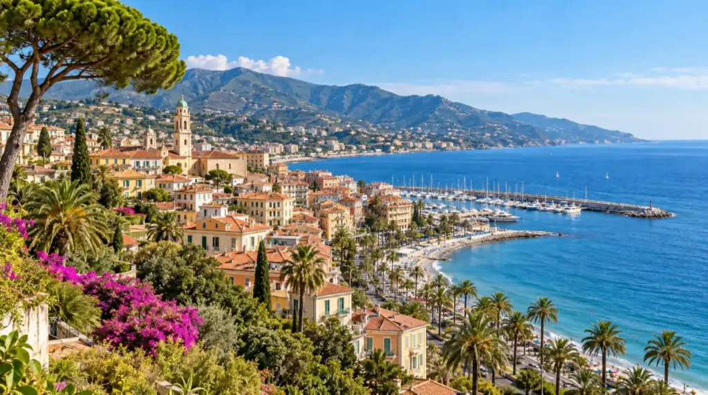 Solrikt kystutsikt over Sanremo