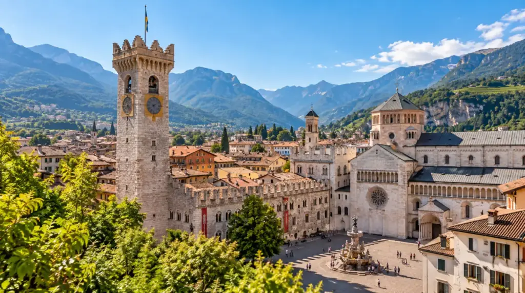 Trento Trento ve çevresindeki manzaranın yaz manzarası