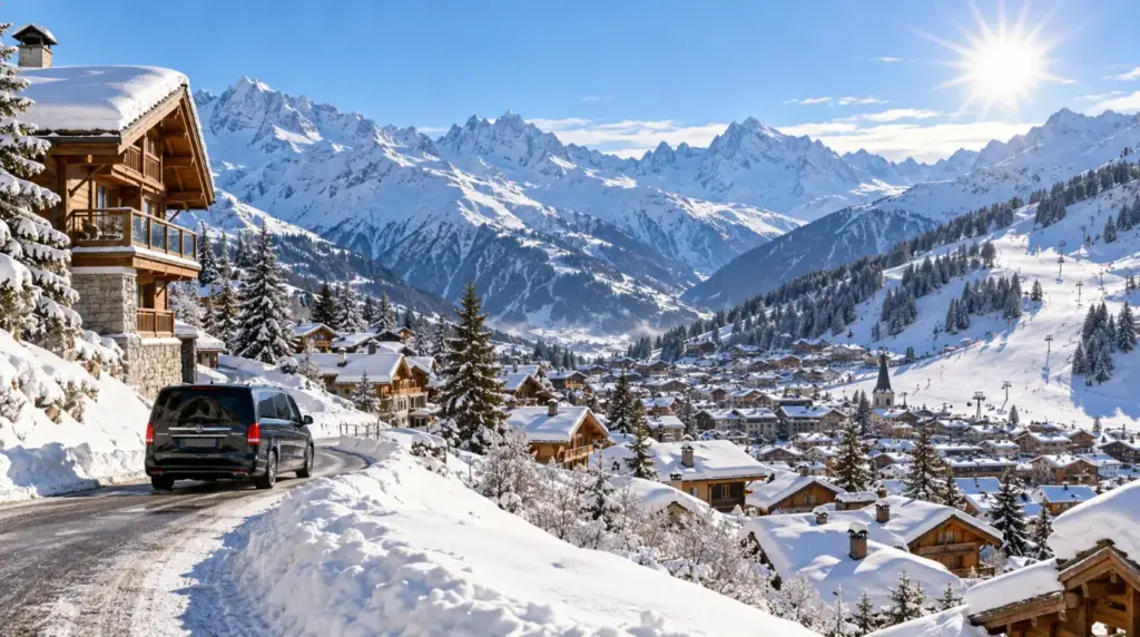 Verbier Snowy alpine landscape and ski slopes in Verbier