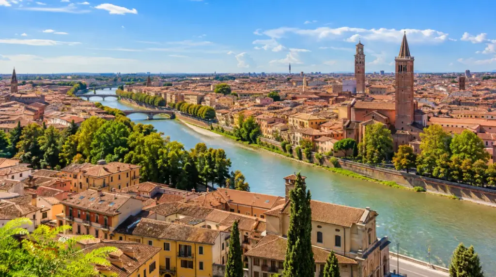 Verona Verona skyline and the Adige river