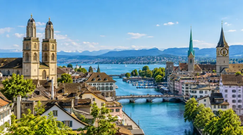 Zurich Zurich old town and the Limmat river